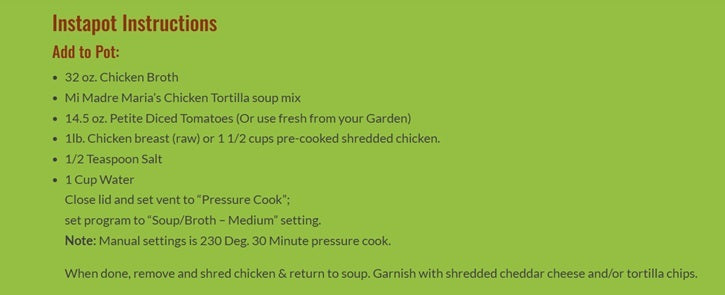 Cooke Tavern Soups - MI Madre Maria's Chicken Tortilla - Makes 2 Quarts - Gluten Free
