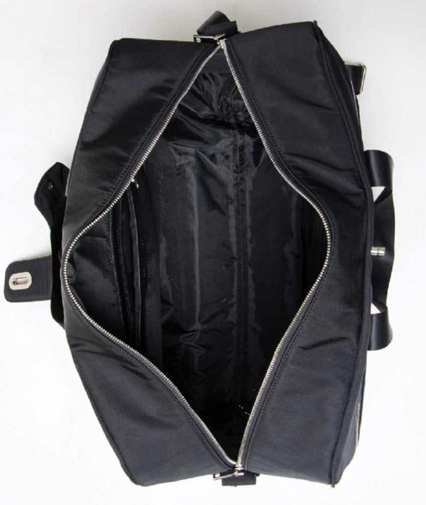 Simply Noelle Black Nylon Rolling Duffel