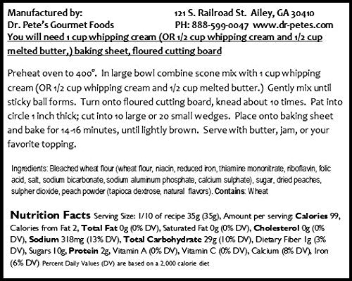 Dr. Pete’s Peaches and Cream - Scones - Baking Mix