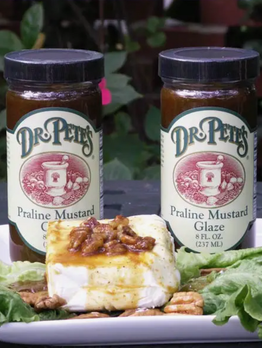 Dr. Pete's Original Gourmet Praline Mustard Glaze (Pack of 2) 8 oz Jars