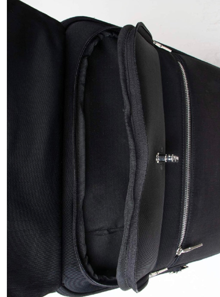 Simply Noelle Black Nylon Rolling Suitcase