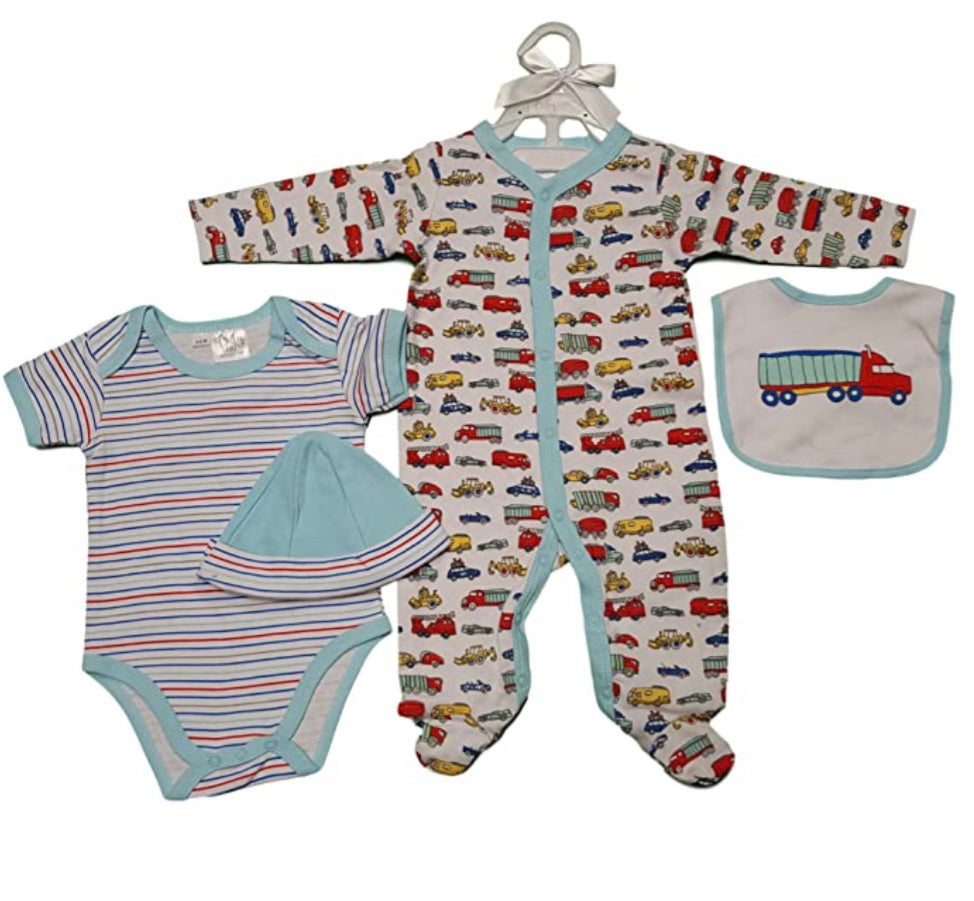Ganz- Trucks Layette Set (4 pc. Set) 3-6mth Size
