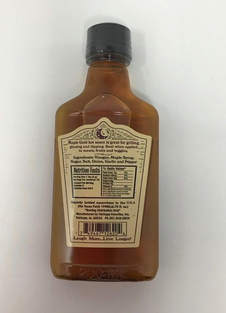 Fairhope Favorites Moonshine Hot Sauce - Maple Gold - 6.75 Ounces