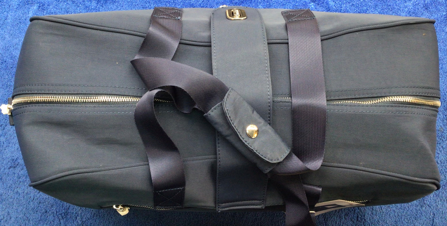 Simply Noelle Navy Nylon Rolling Duffle Bag