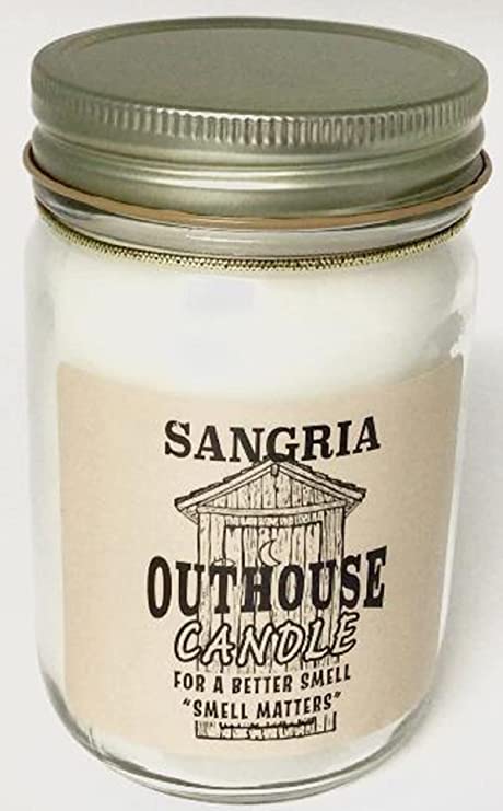 Outhouse / Mooneshine Candles - Sangria Fragrance -12 Ounce Jar - "Smell Matters"