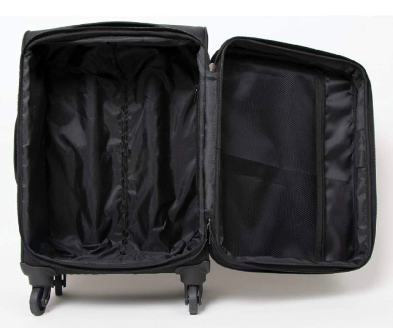 Simply Noelle Black Nylon Rolling Suitcase
