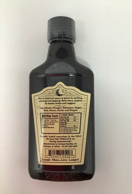 Fairhope Favorites Moonshine Hot Sauce - Black Gold - 6.75 Ounces
