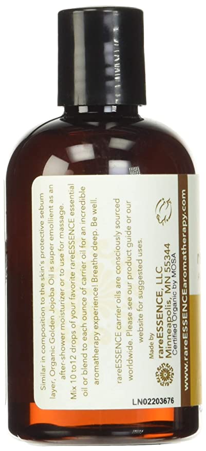 Organic Golden Jojoba Oil - RareESSENCE Aromatherapy - 4 FL Ounce