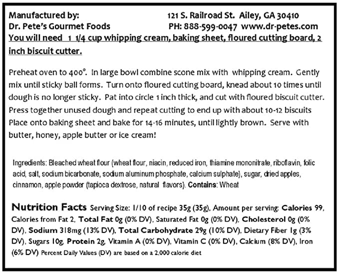 Dr. Pete’s Apple Pie Biscuits - Baking Mix