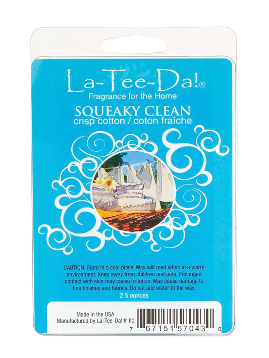 LA-TEE-DA! - WAX MELT - SQUEAKY CLEAN - CRISP COTTON - 2.5OZ