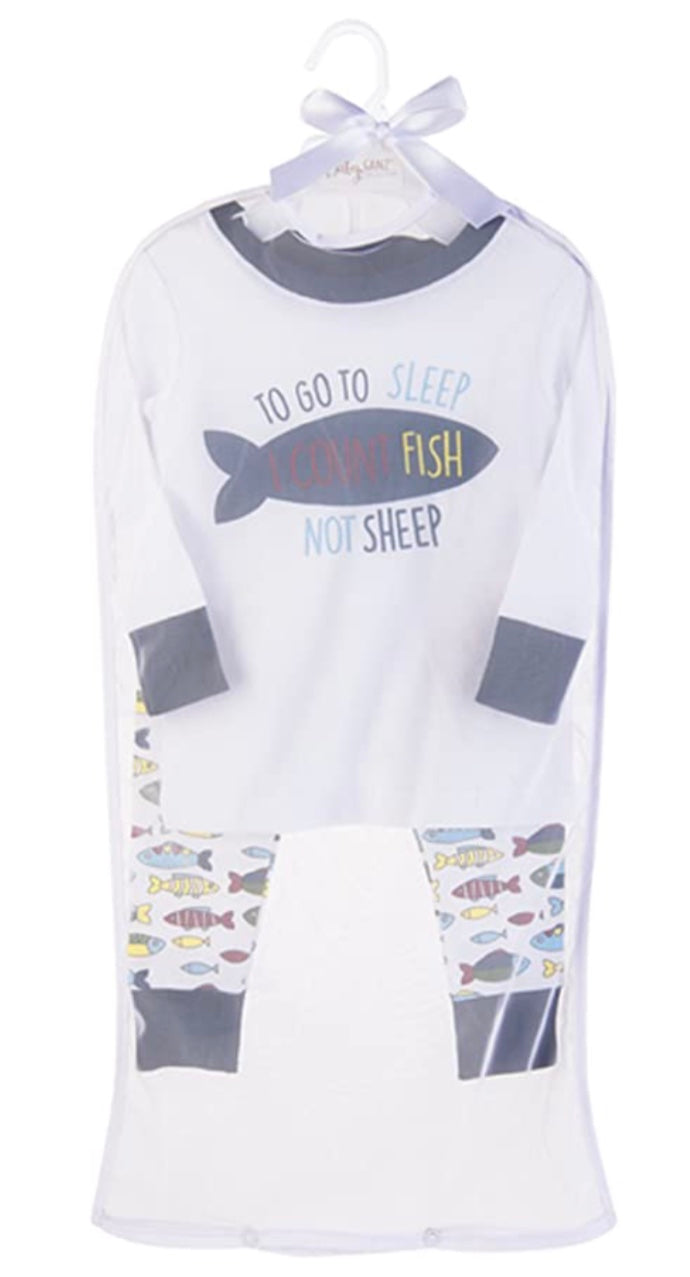 Ganz Gone Fishin 2 Piece PJ Set - 6-12 Months