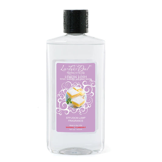 La-Tee-Da Effusion Lamp Fragrance - Lemon Lush - 16 Ounce - (Lemon, Lavender & Green Leaves Scent)