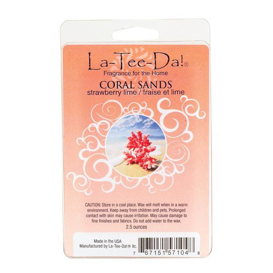 LA-TEE-DA! - Wax Melt - CORAL SANDS - Strawberry & Lime - 2.5 OZ