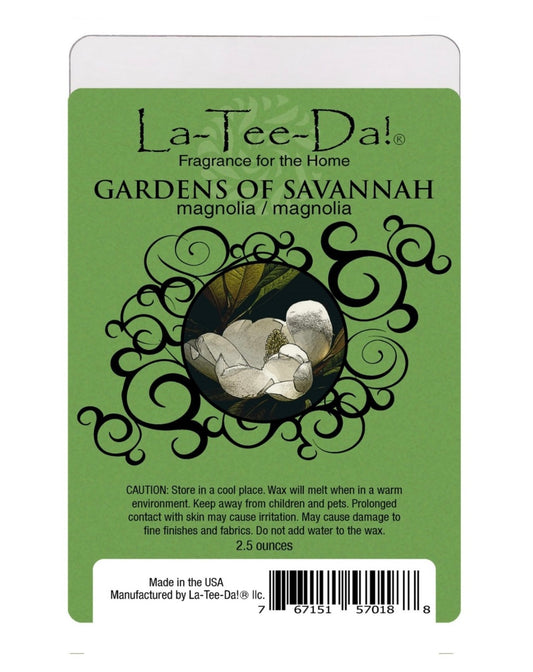 LA-TEE-DA! - WAX MELT - GARDENS OF SAVANNAH - MAGNOLIA - 2.5 OZ