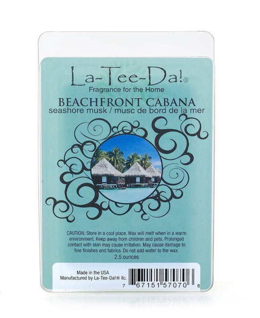 LA-TEE-DA! - WAX MELT - BEACHFRONT CABANA - SEASHORE MUCK - 2.5 OZ