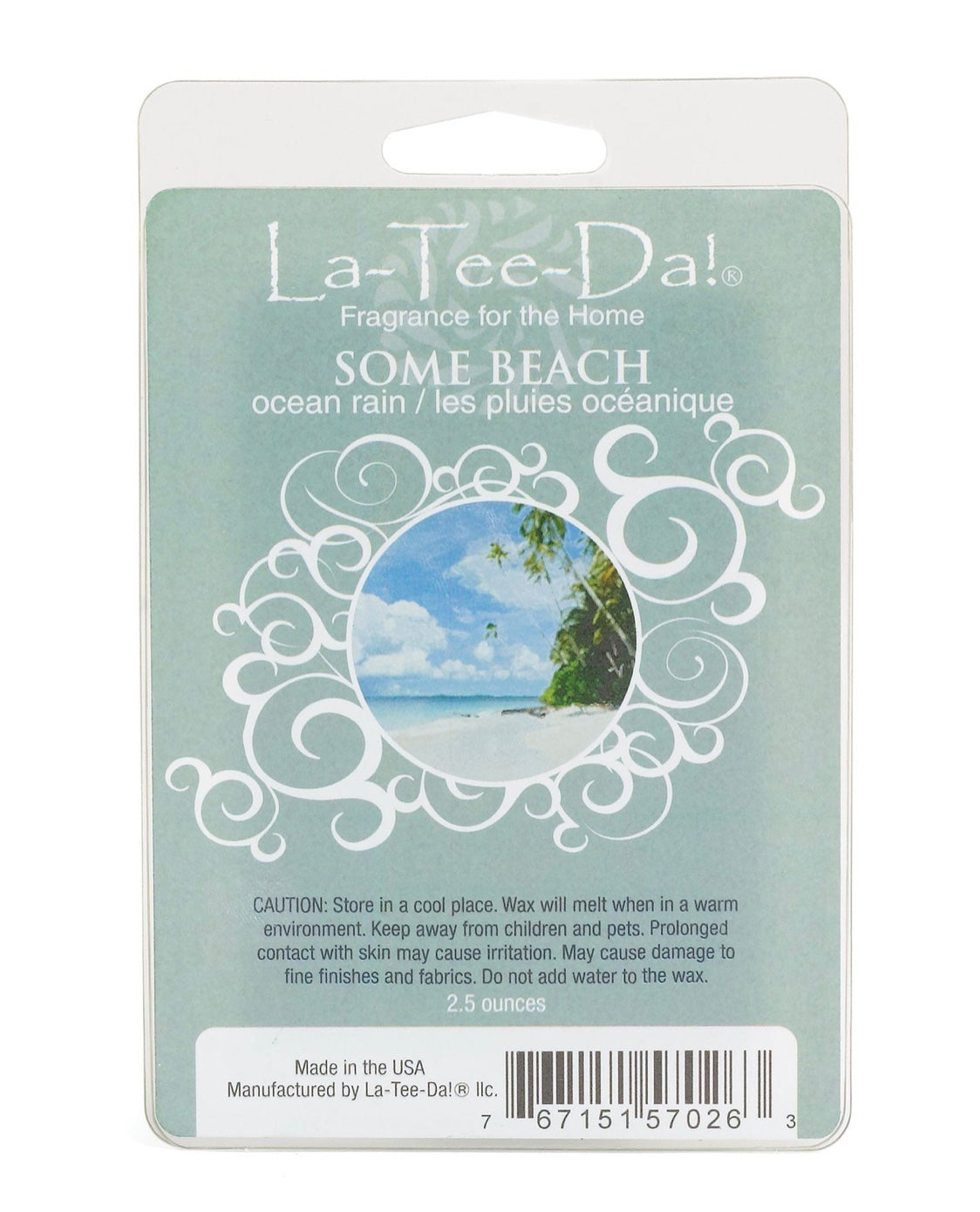 LA-TEE-DA! - WAX MELT - SOME BEACH - OCEAN RAIN - 2.5 OZ