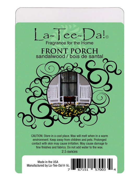 LA-TEE-DA! - WAX MELTS - FRONT PORCH - SANDALWOOD - 2.5 OZ