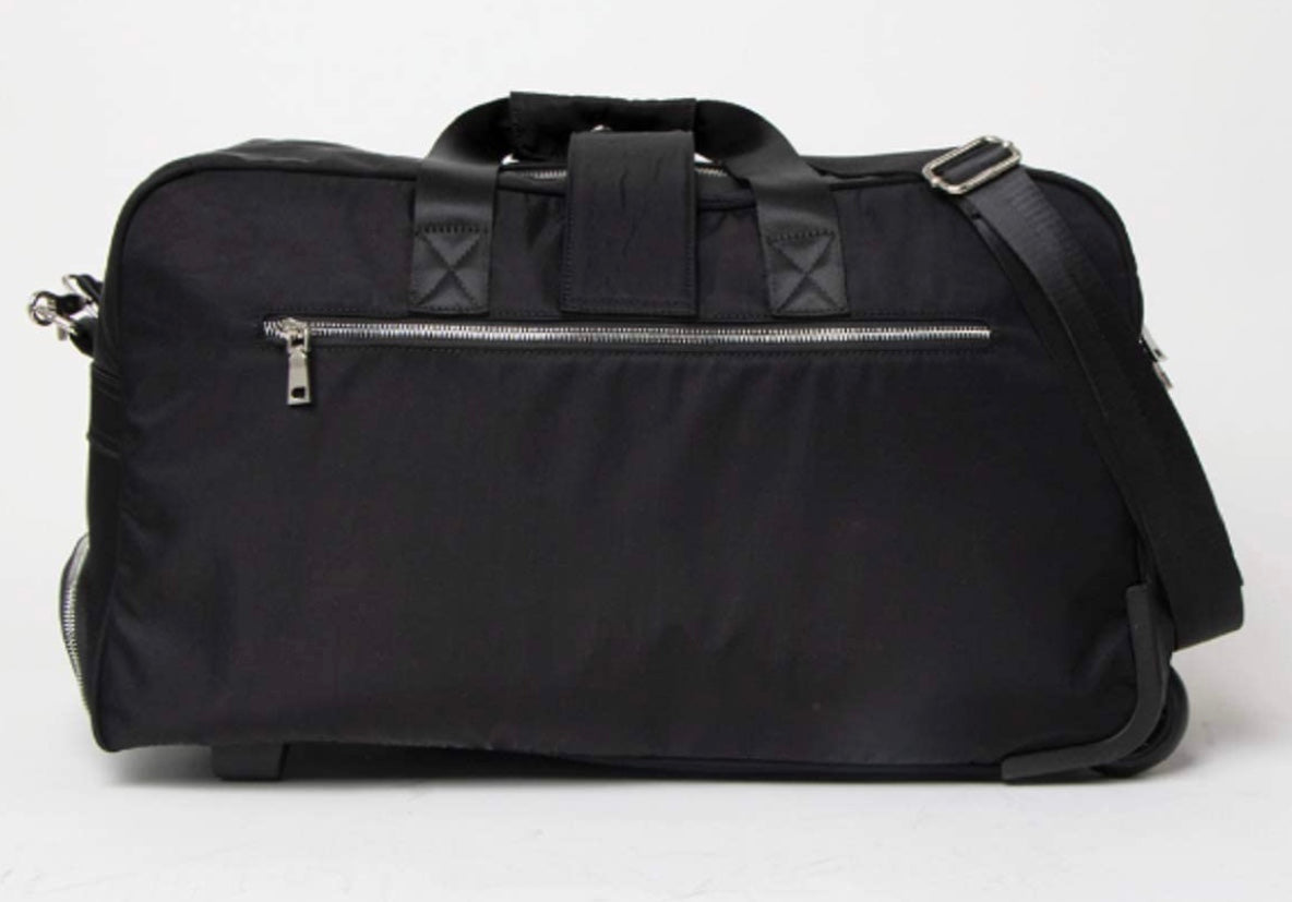 Simply Noelle Black Nylon Rolling Duffel