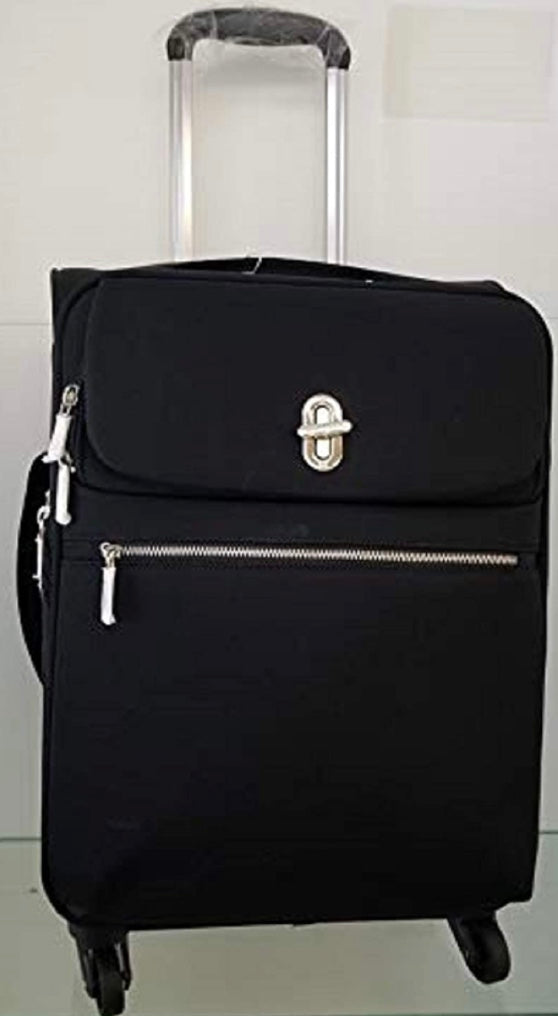 Simply Noelle Black Nylon Rolling Suitcase