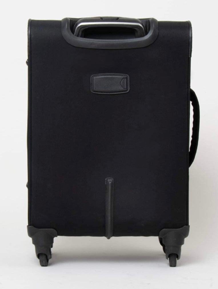 Simply Noelle Black Nylon Rolling Suitcase