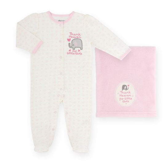 Thank Heaven Sleeper and Blanket Set - Pink - 3-6 Month