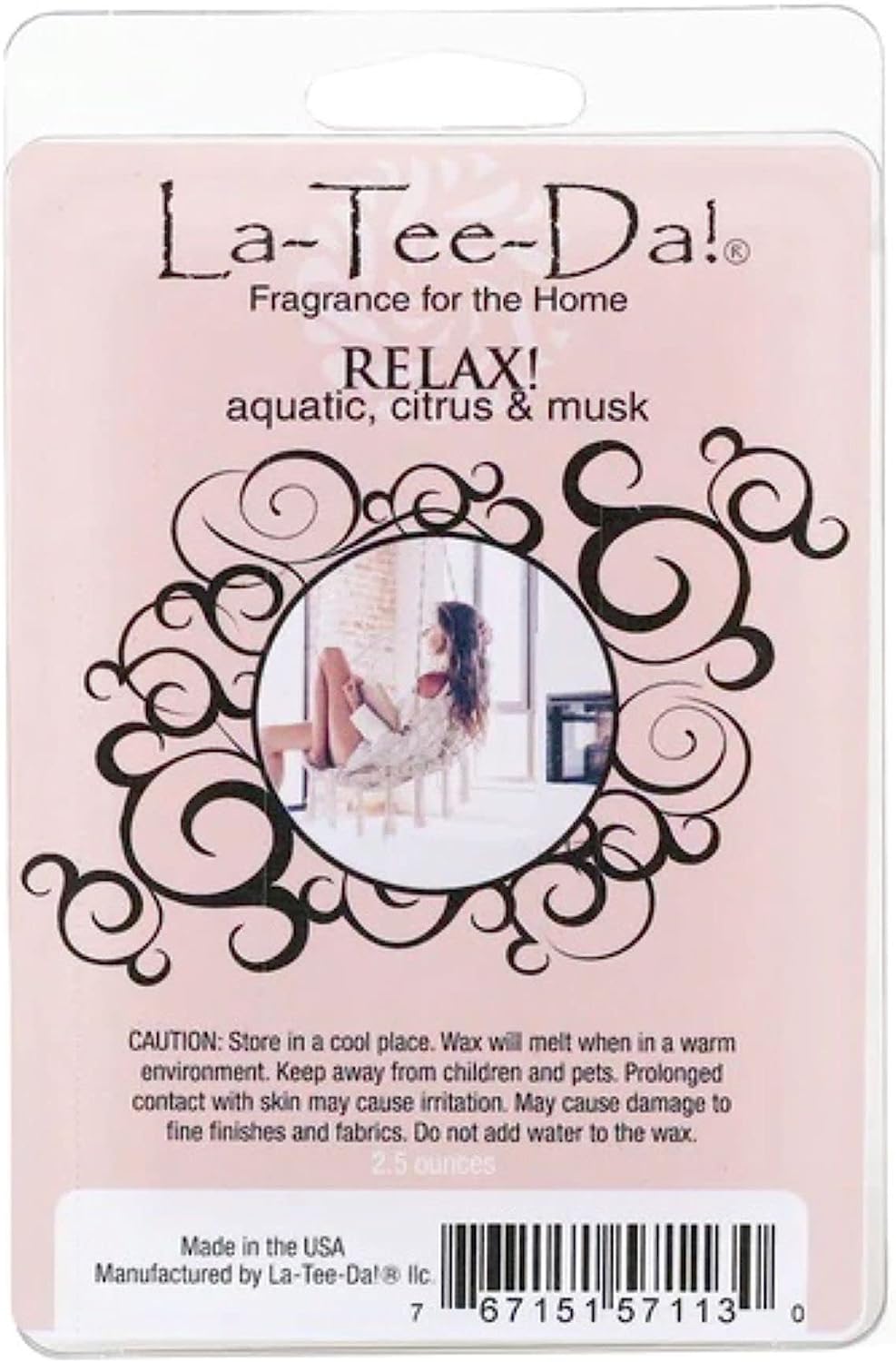 LA-TEE-DA! - WAX MELT - RELAX - AQUATIC, CITRUS & MUSK - 2.5OZ