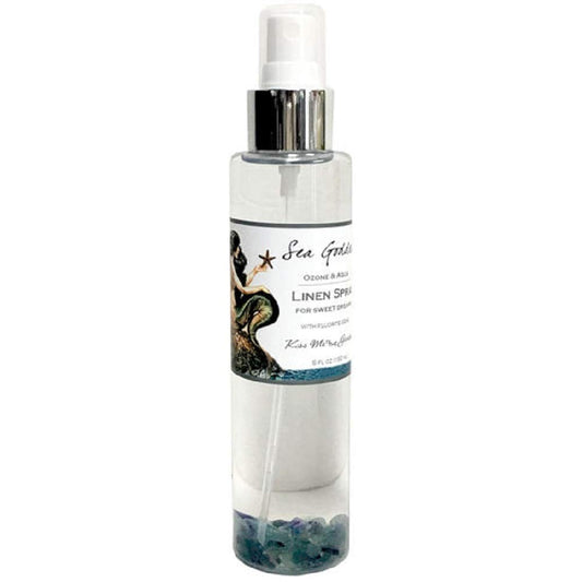 Kiss Me in The Garden - Sea Goddess Collection -  Linen Spray with Fluorite Gems - KISS00115