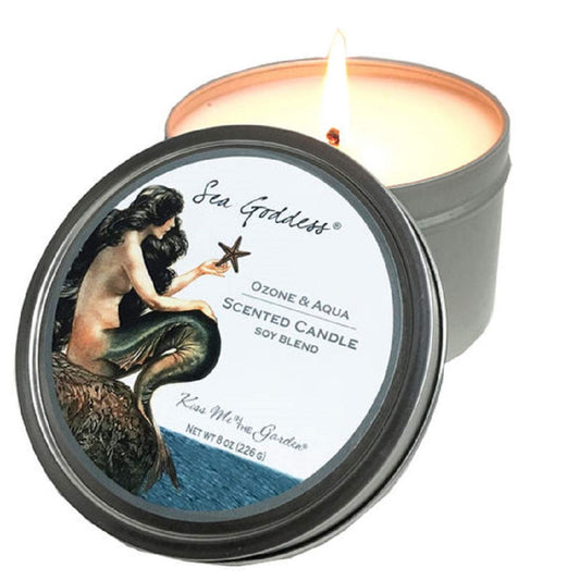 Kiss Me in the Garden- Sea Goddess Collection - Travel Soy Candle in Tin 8 OZ - Kiss00086